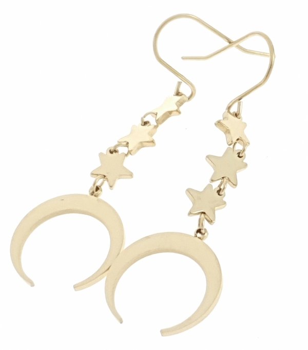gold earrings made of stainless steel