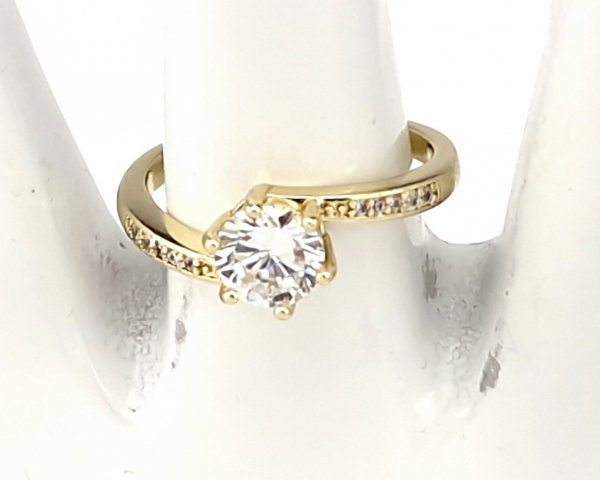 gold ring 18,60mm. gold-plated engagement xuping