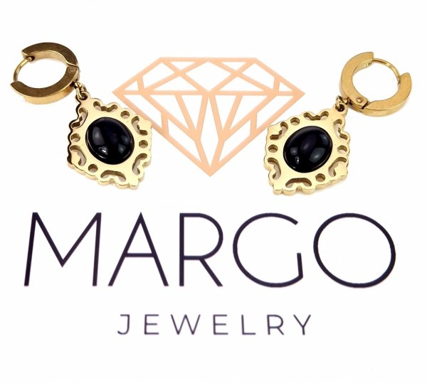 gold earrings made of stainless steel