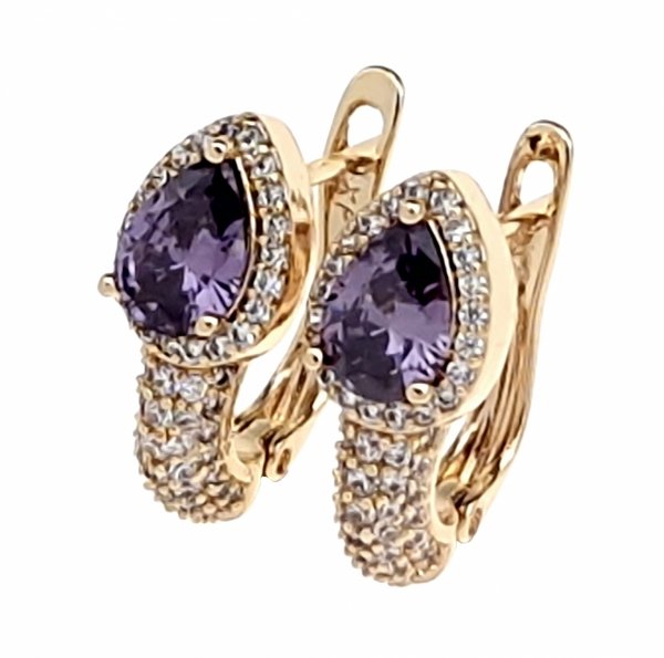 exclusive swarovski gold-plated earrings