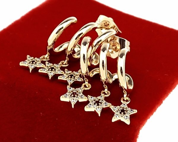 exclusive swarovski gold-plated earrings