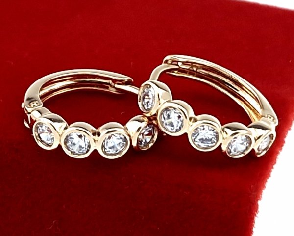 exclusive swarovski gold-plated earrings