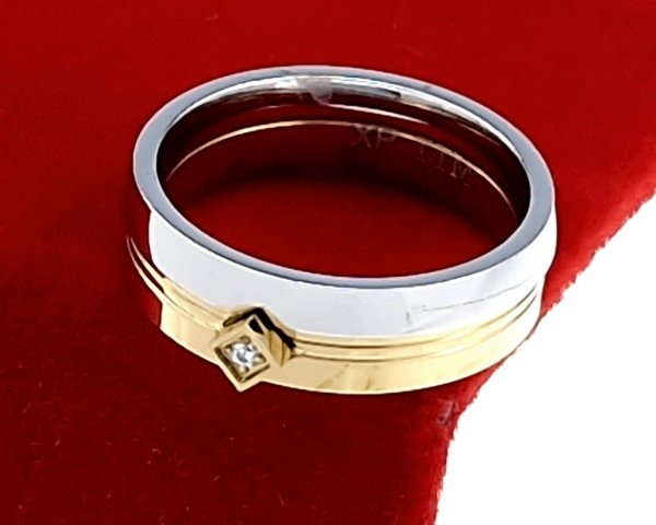 ring 19,00mm gold stainless steel