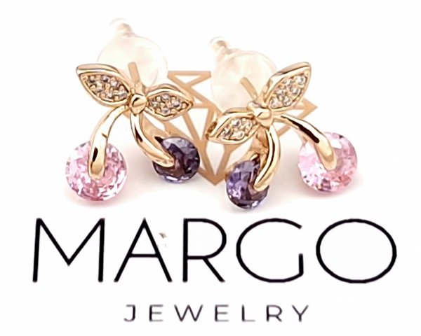 exclusive swarovski gold-plated earrings
