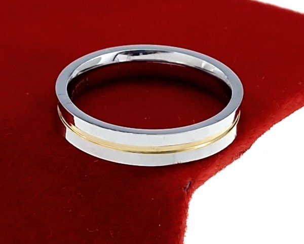 ring 17,30mm gold stainless steel