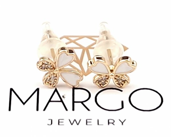 gold plated earrings with exclusive cubic zirconia