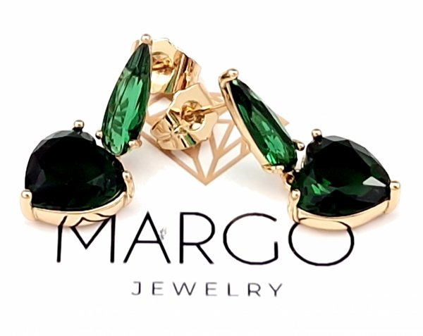 gold plated earrings with exclusive cubic zirconia