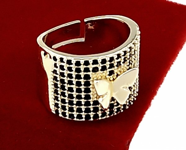 gold ring 17,00mm. gold-plated engagement xuping