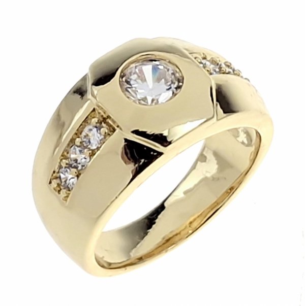 gold ring 18,60mm. gold-plated engagement xuping