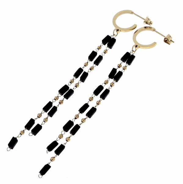 gold earrings made of stainless steel