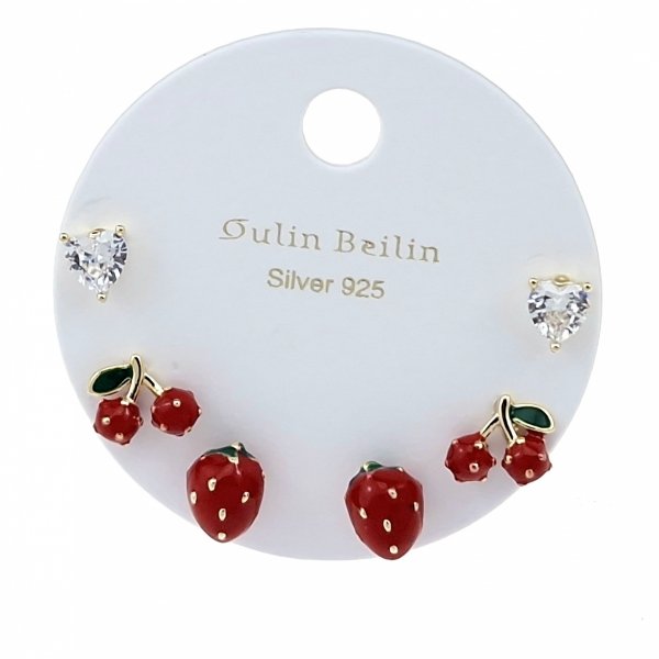 gold plated earrings with exclusive cubic zirconia