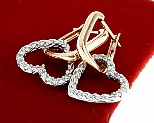 exclusive swarovski gold-plated earrings