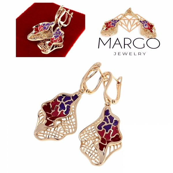 exclusive swarovski gold-plated earrings