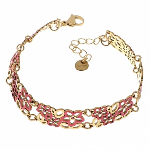 BRACELET GOLD CELEBRITY STAINLESS STEEL