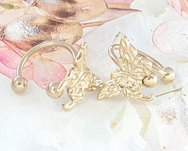 gold earrings made of stainless steel