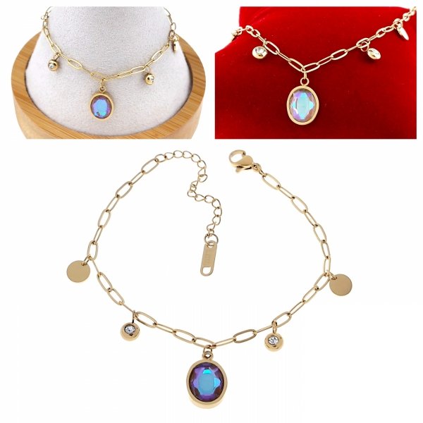BRACELET GOLD CELEBRITY STAINLESS STEEL