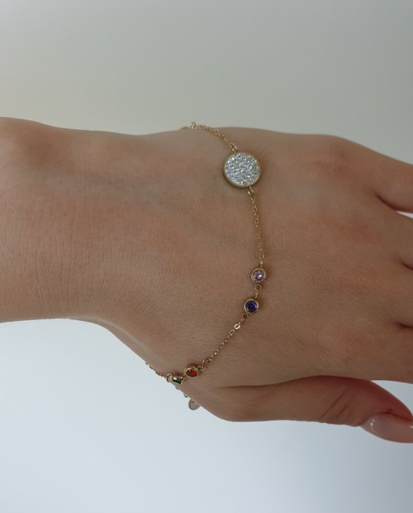 BRACELET GOLD CELEBRITY STAINLESS STEEL