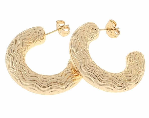 gold plated earrings with exclusive cubic zirconia