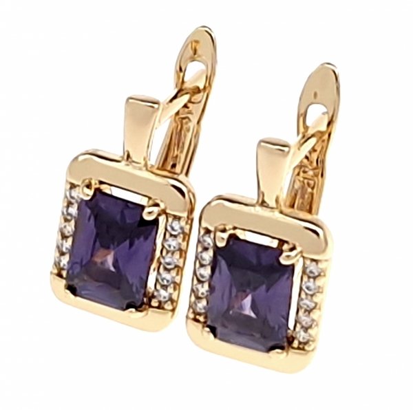 exclusive swarovski gold-plated earrings