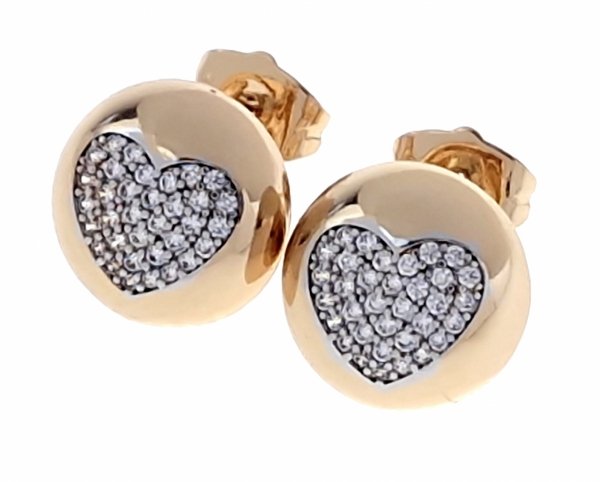 gold plated earrings with exclusive cubic zirconia