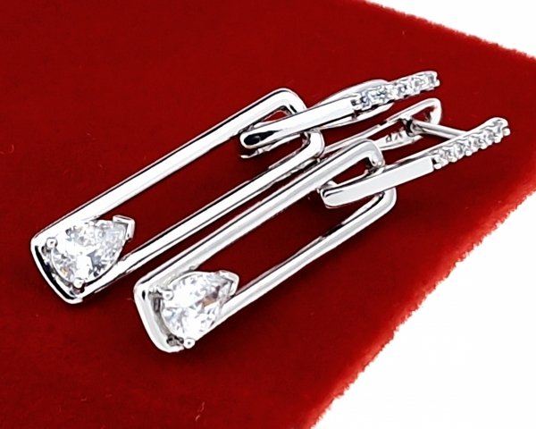 gold plated earrings with exclusive cubic zirconia