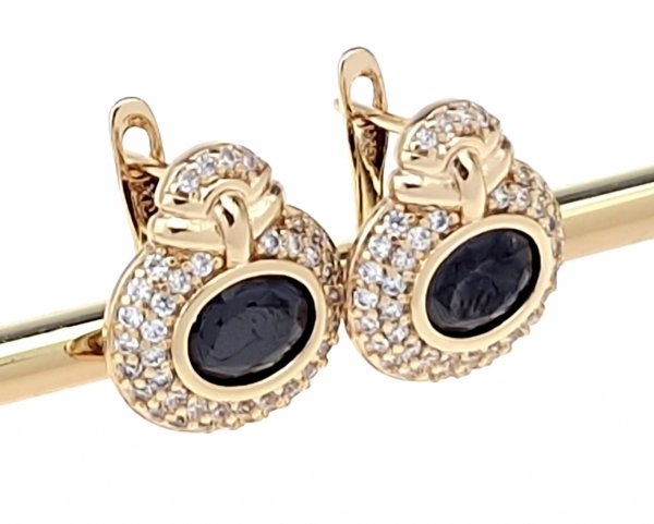 exclusive swarovski gold-plated earrings
