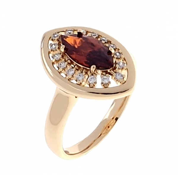 gold ring 18,60mm. gold-plated engagement xuping