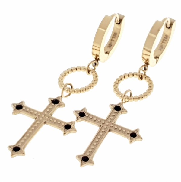 gold earrings made of stainless steel
