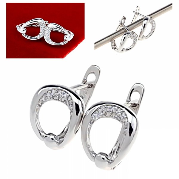 gold plated earrings with exclusive cubic zirconia