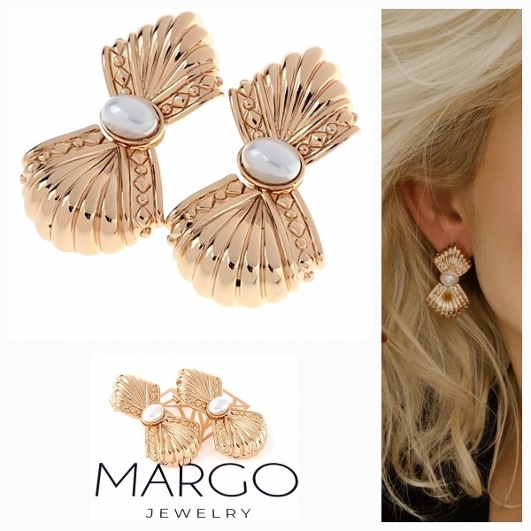 gold plated earrings with exclusive cubic zirconia