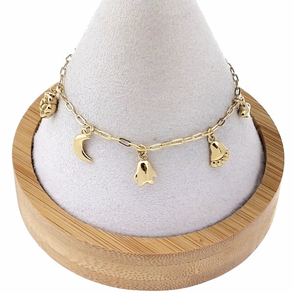 BRACELET GOLD CELEBRITY STAINLESS STEEL