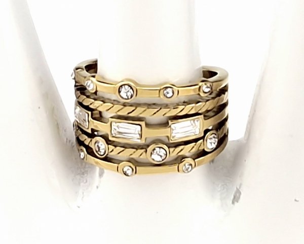 ring 19,00mm gold stainless steel