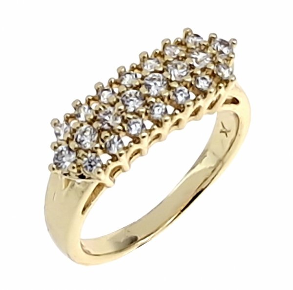 gold ring 18,60mm. gold-plated engagement xuping