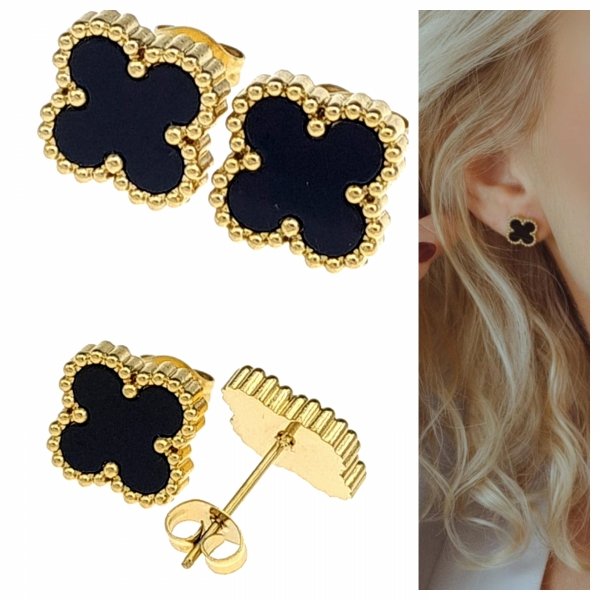 gold earrings made of stainless steel