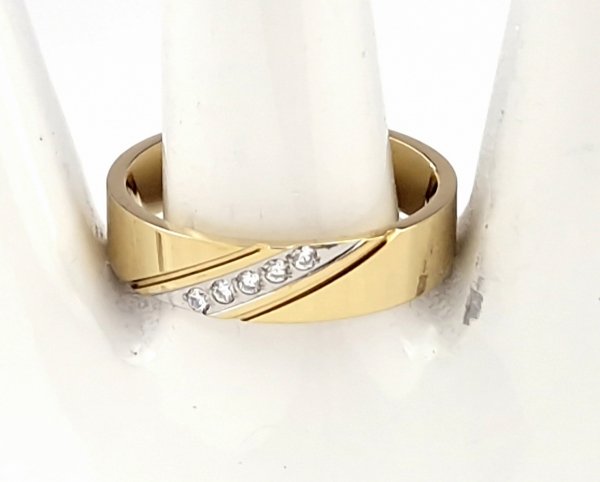 ring 19,00mm gold stainless steel