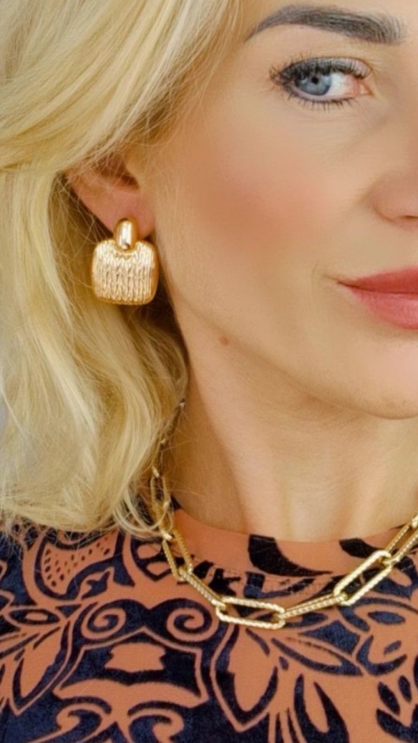 gold plated earrings with exclusive cubic zirconia