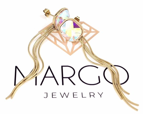 gold earrings made of stainless steel