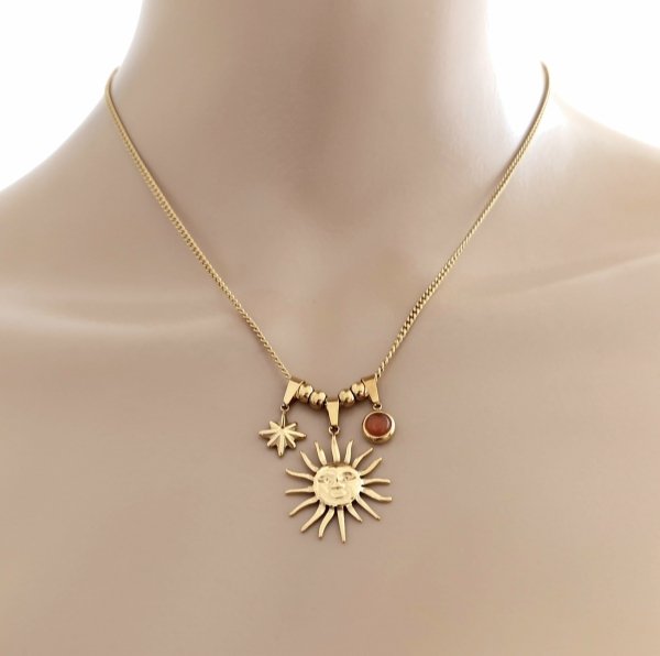 GOLD CHAIN NECKLACE celebrity STAINLESS STEEL