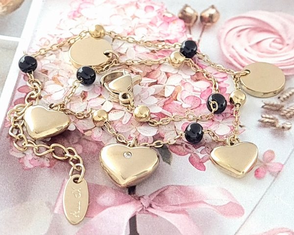 BRACELET GOLD CELEBRITY STAINLESS STEEL