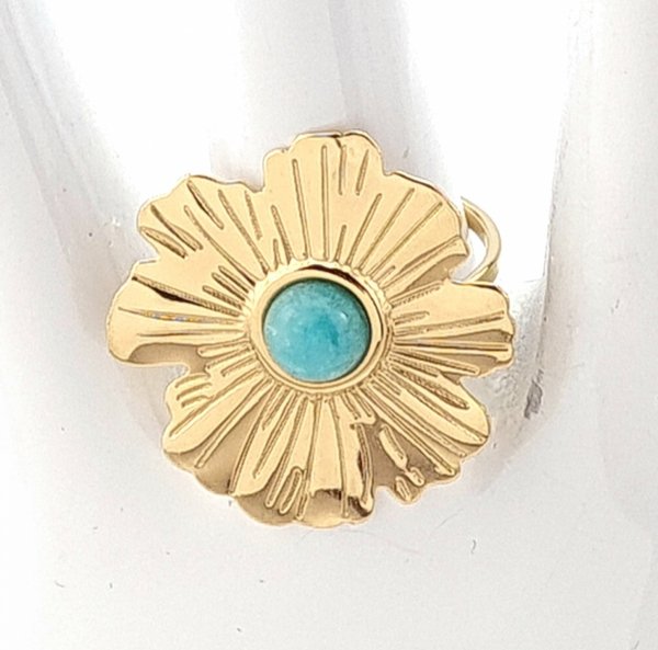 ring 18,30mm gold stainless steel