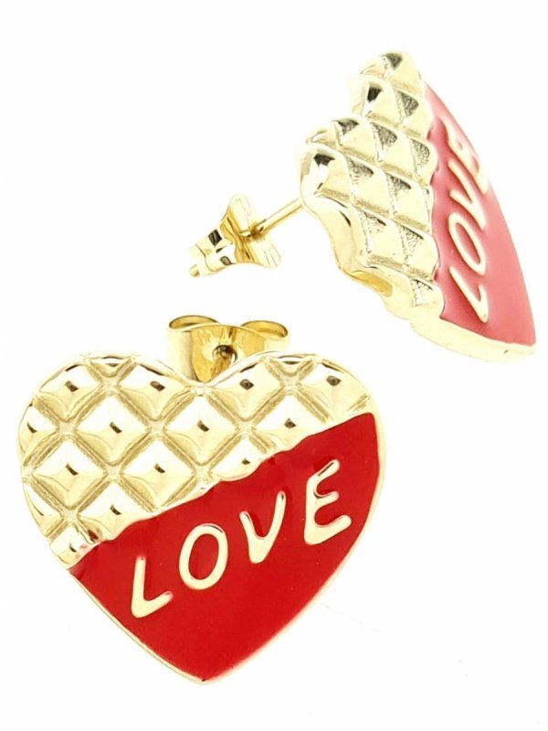 gold earrings made of stainless steel