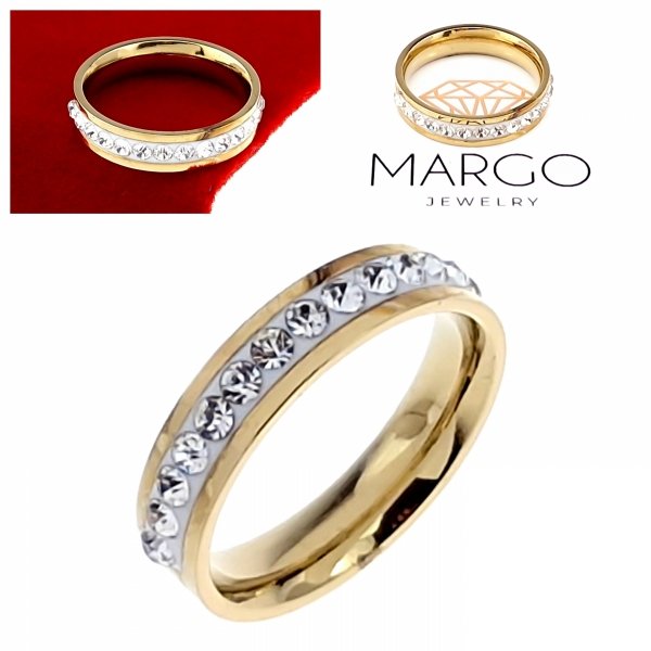 ring 19,00mm gold stainless steel