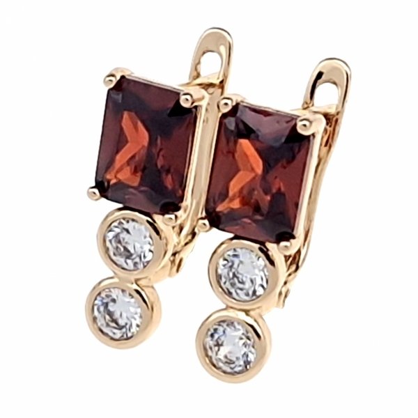 exclusive swarovski gold-plated earrings