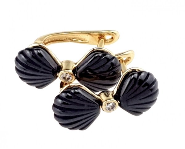 gold plated earrings with exclusive cubic zirconia