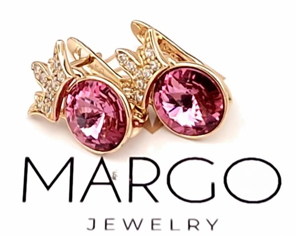 exclusive swarovski gold-plated earrings