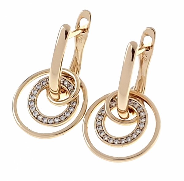 exclusive swarovski gold-plated earrings