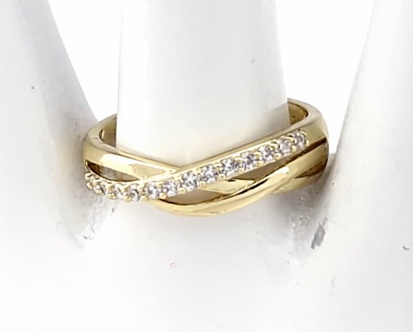 gold ring 18,60mm. gold-plated engagement xuping