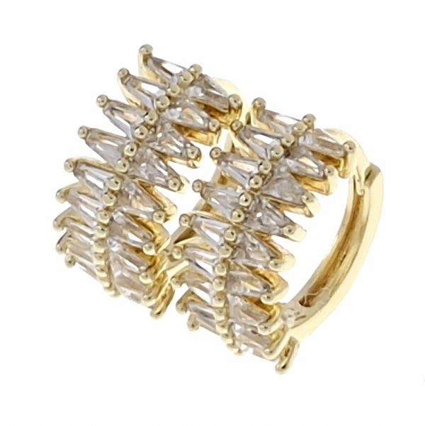 gold plated earrings with exclusive cubic zirconia