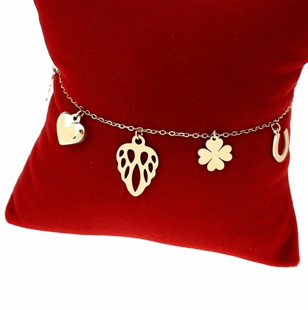 BRACELET GOLD CELEBRITY STAINLESS STEEL