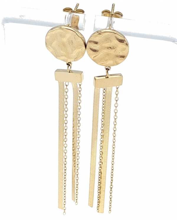 gold earrings made of stainless steel